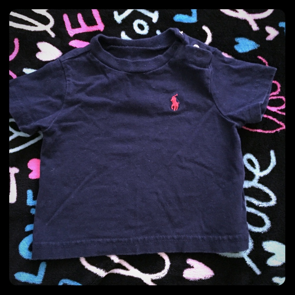 Short sleeved 3 month navy Ralph Lauren tee